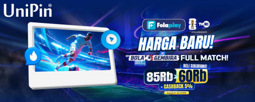 Nonton Bola Gembira Full Match Lebih Hemat dengan Harga Baru di Folaplay via UniPin!